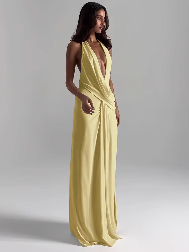 Drape Halter Gown