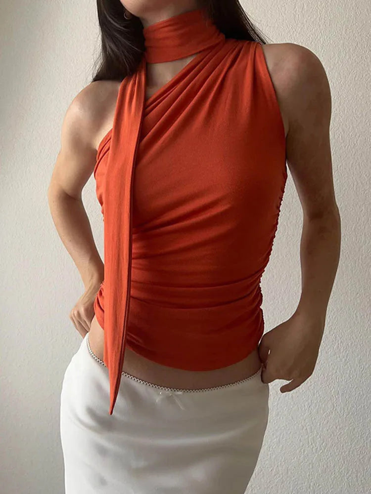 Capri Open-Back Halterneck Top