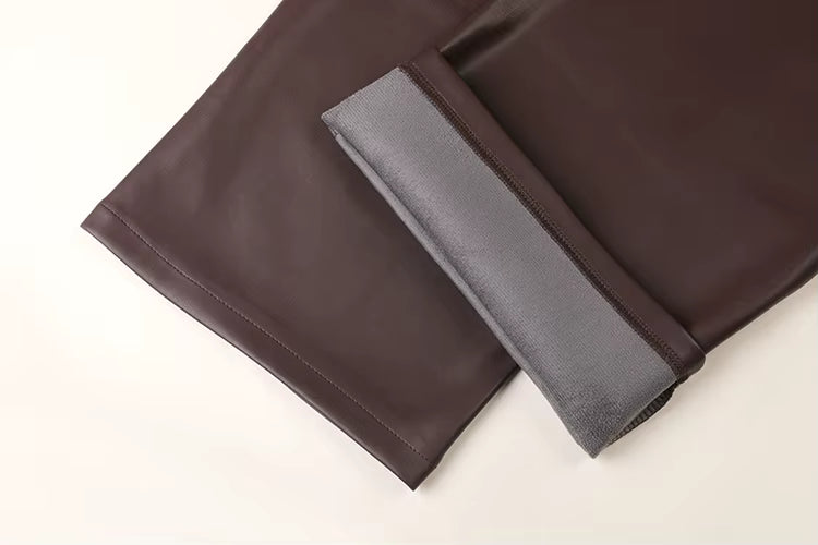 Aldwych Thermal Leather Trousers