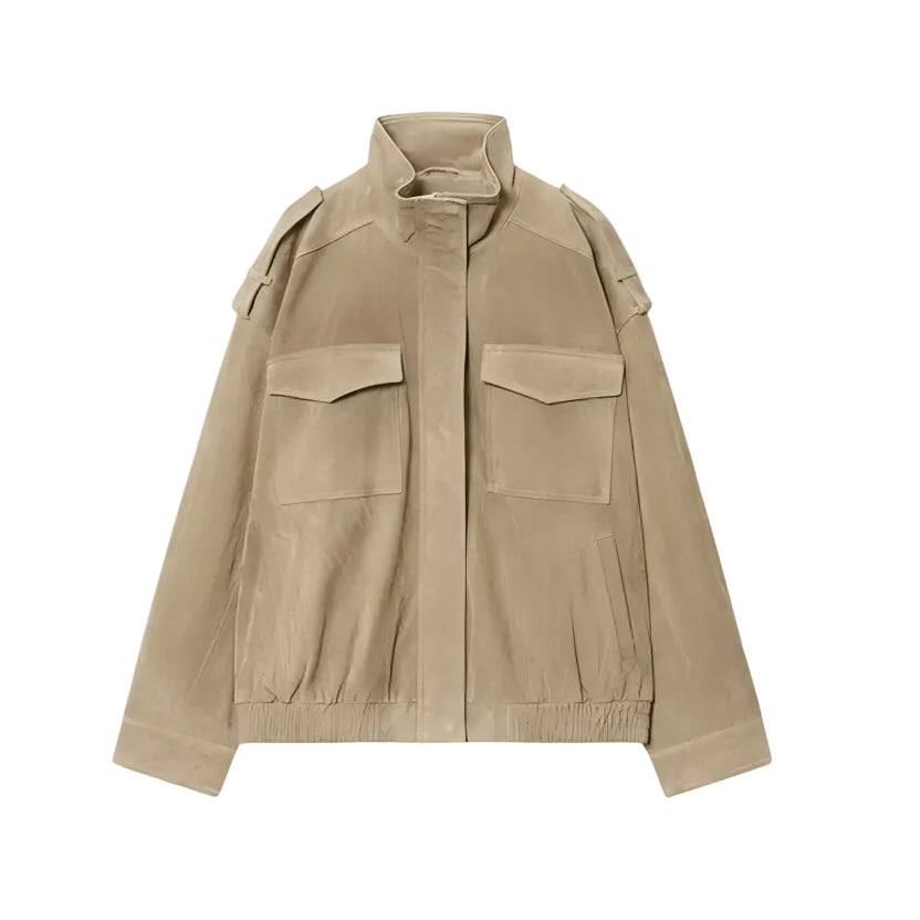 Ascot Suede Minimal Bomber
