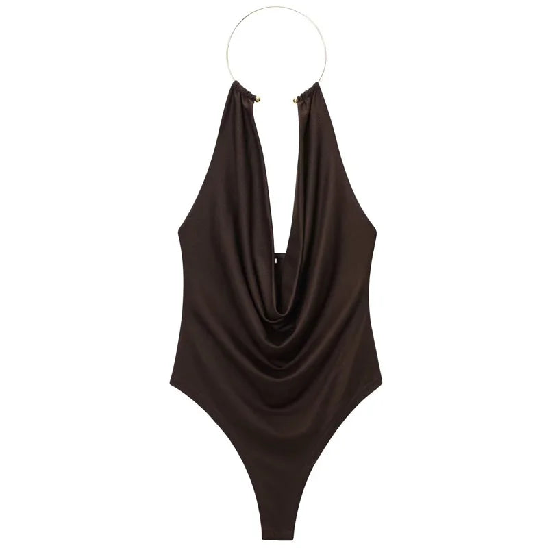 Bordeaux Sculpt Halterneck Corset Top