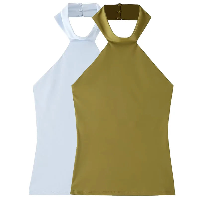 Ibiza Open-Back Halterneck Top
