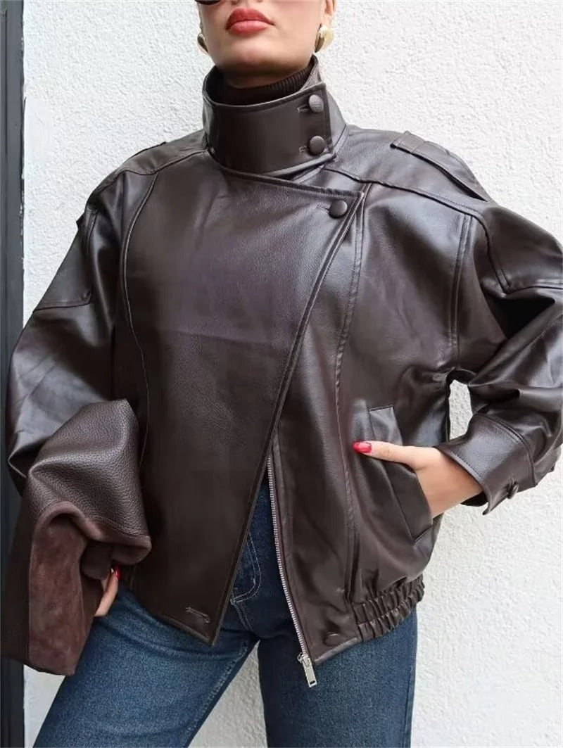 Kensington Pebbled Moto Jacket