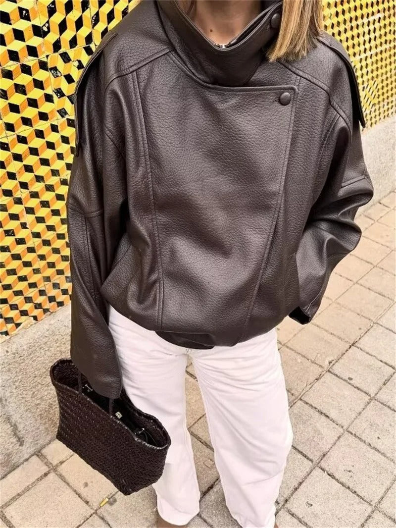 Kensington Pebbled Moto Jacket