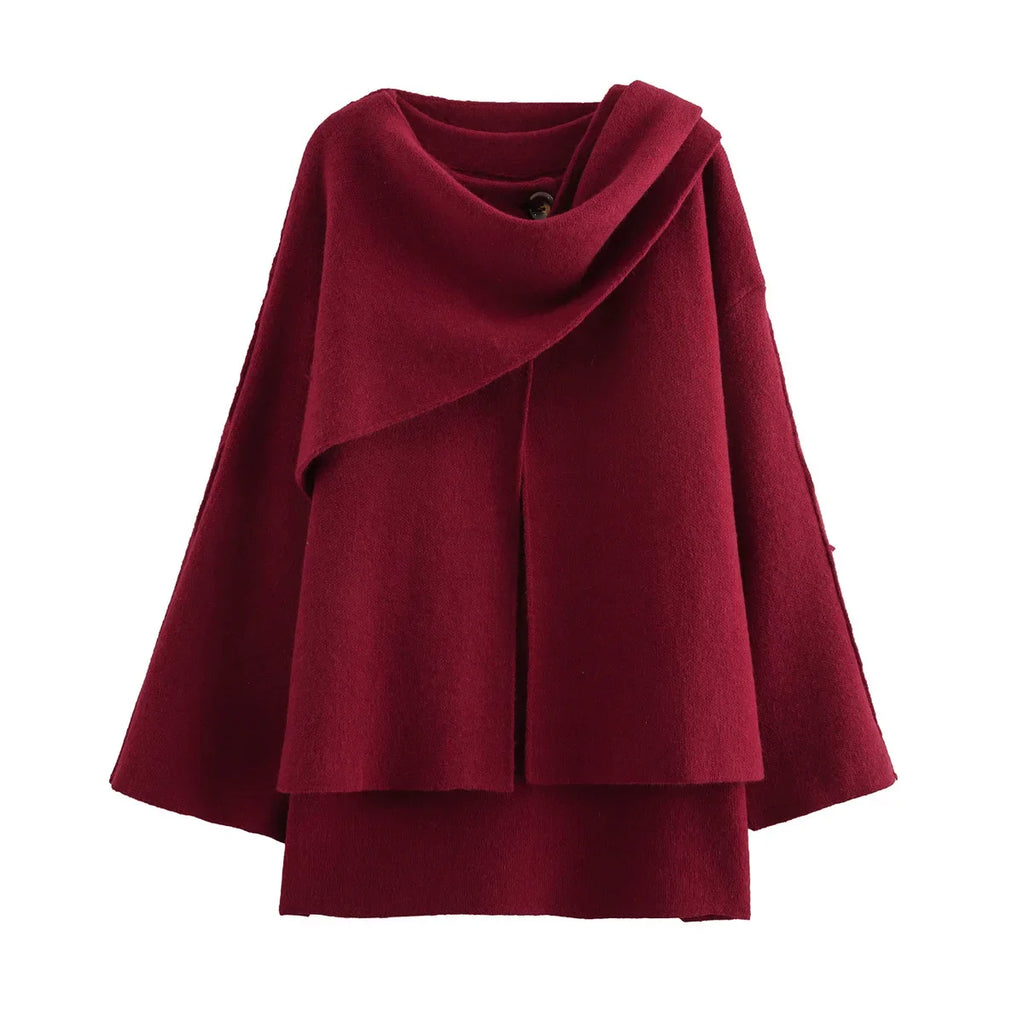 Araminta Draped Cape Knit