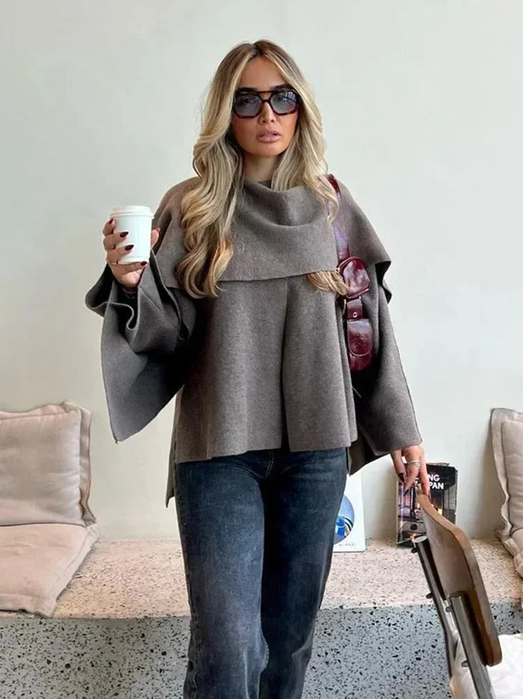 Araminta Draped Cape Knit