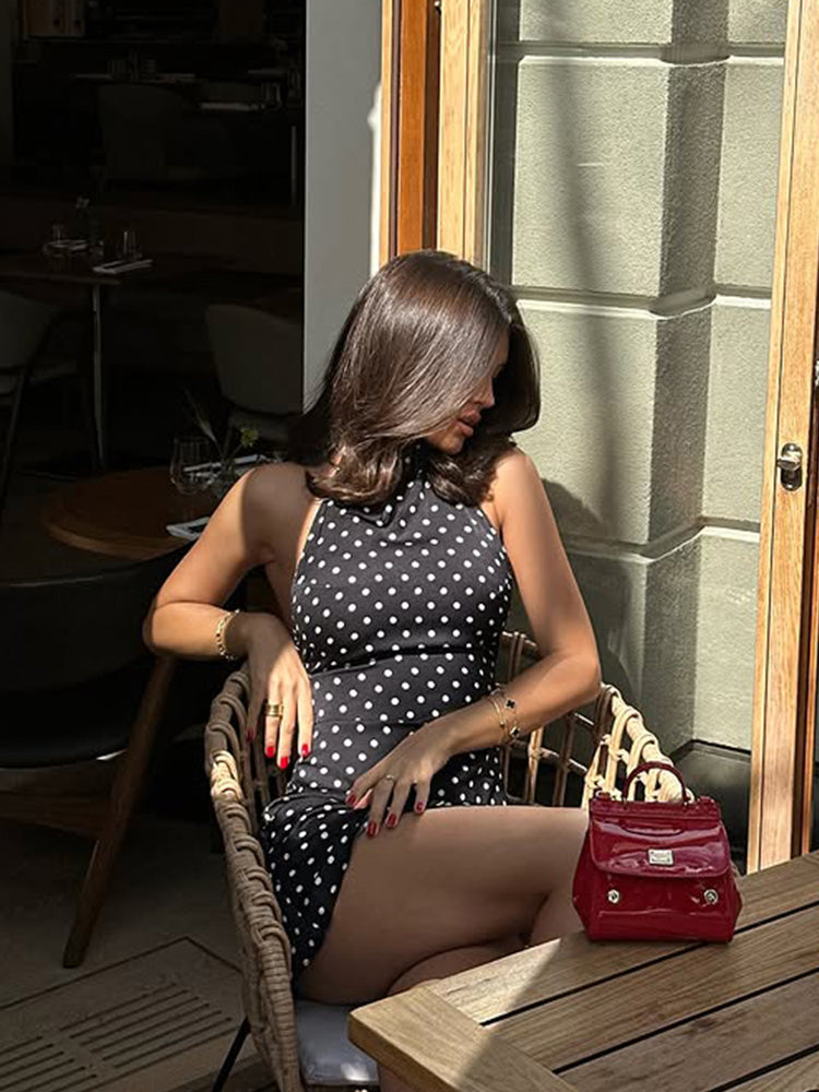 Riviera Élan Halterneck Mini Dress