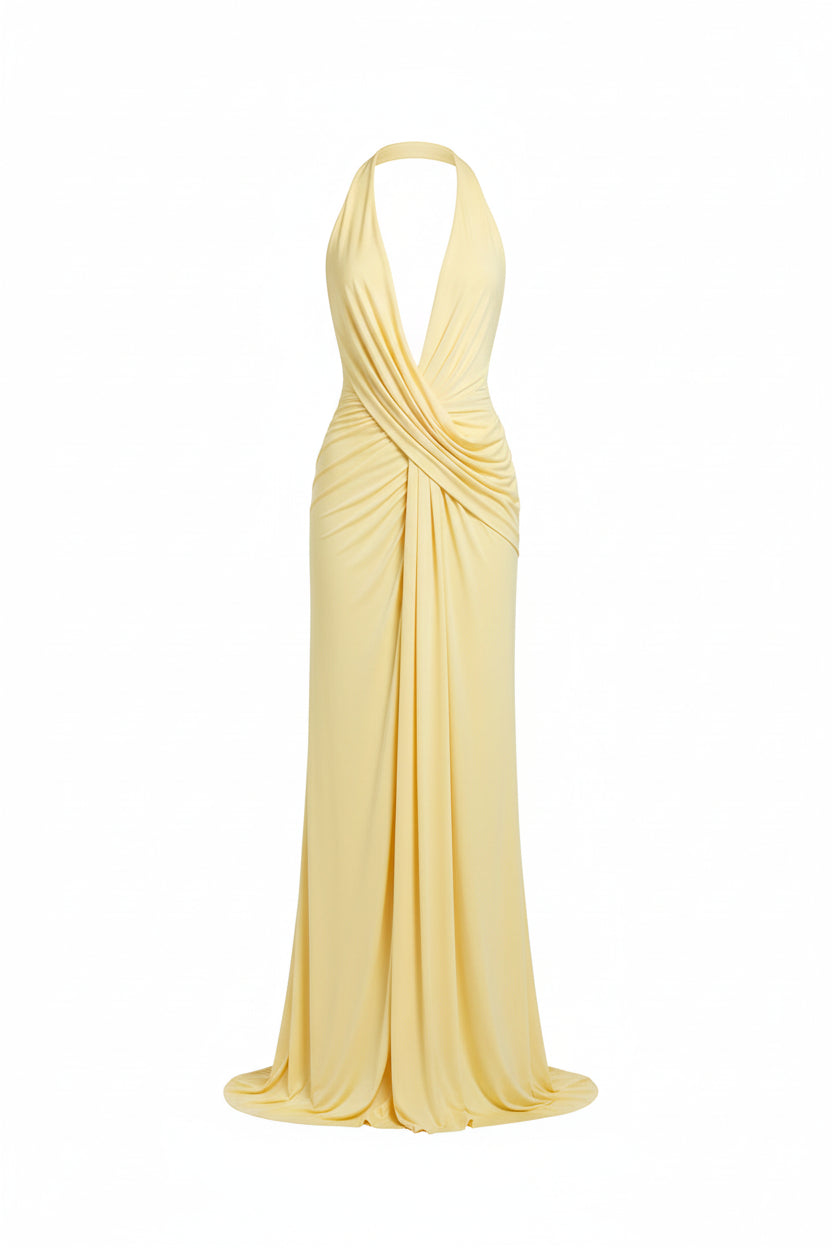 Drape Halter Gown