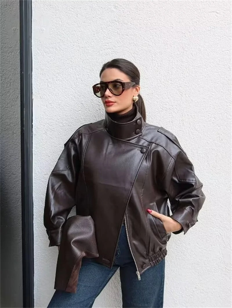 Kensington Pebbled Moto Jacket