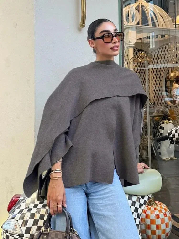 Araminta Draped Cape Knit