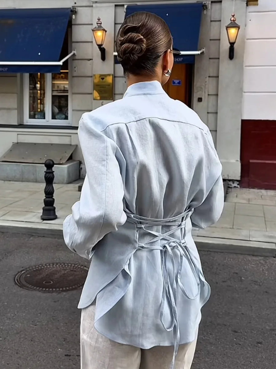 Belgravia Belted Cotton Blouse