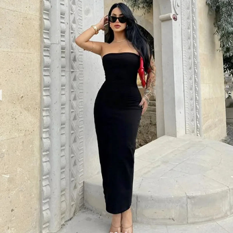 Savoy Backless Ruffle Dress