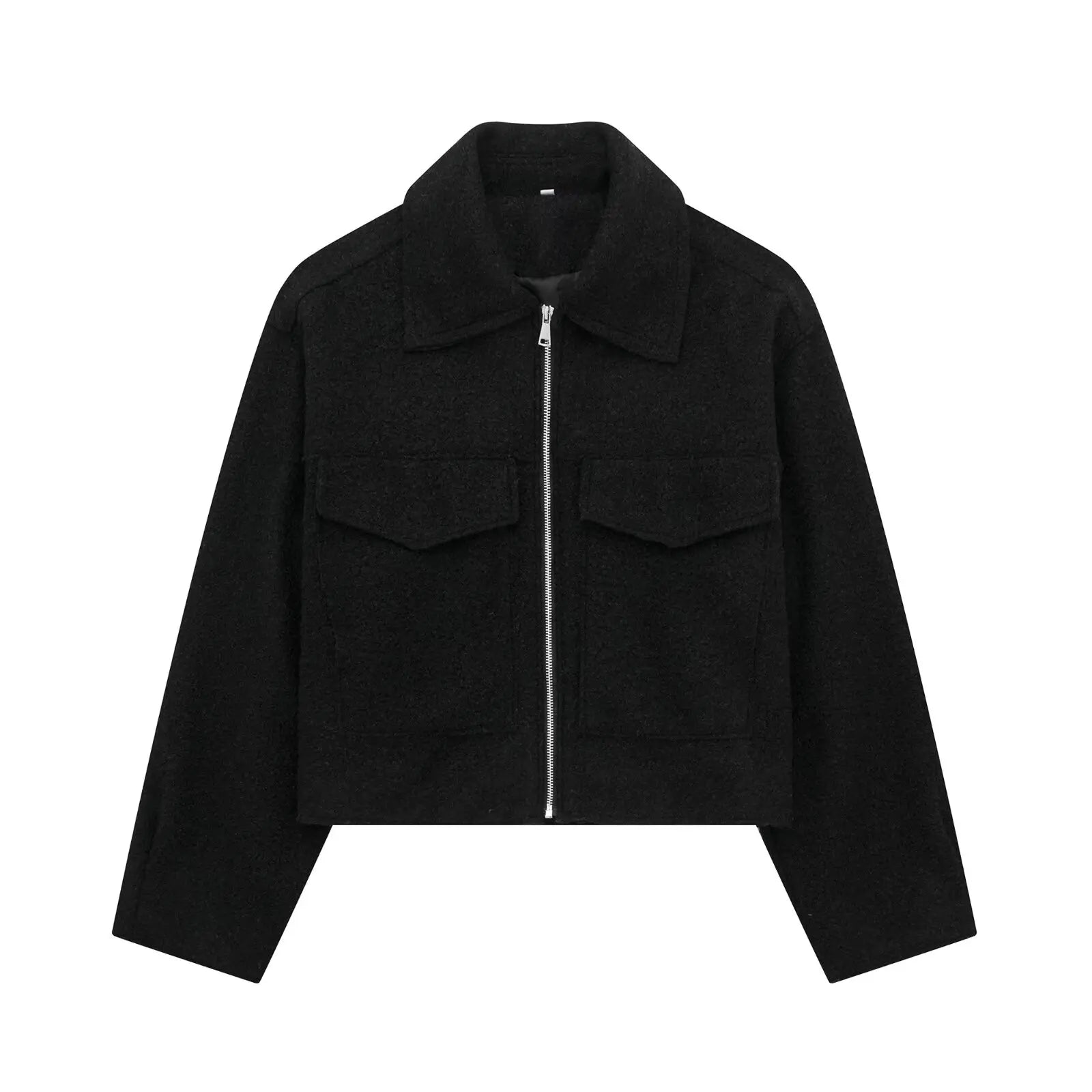 Heritage Wool-Cropped Fleece Jacket