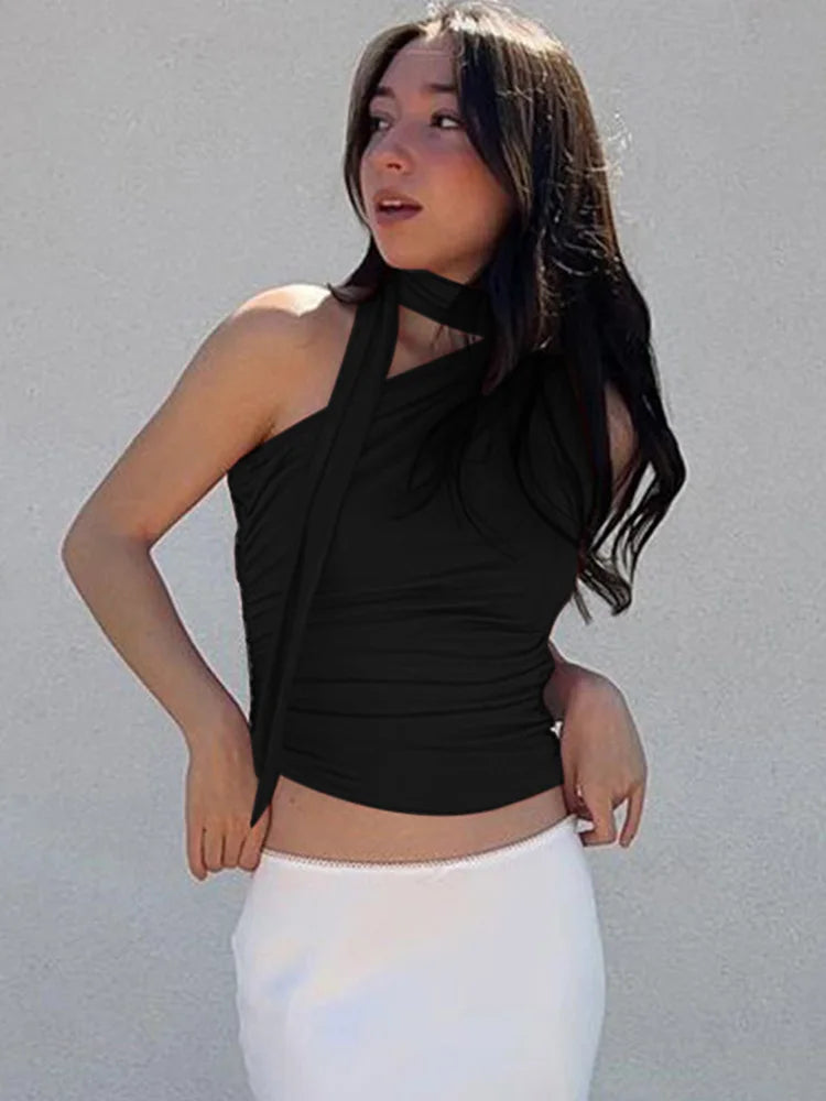 Capri Open-Back Halterneck Top