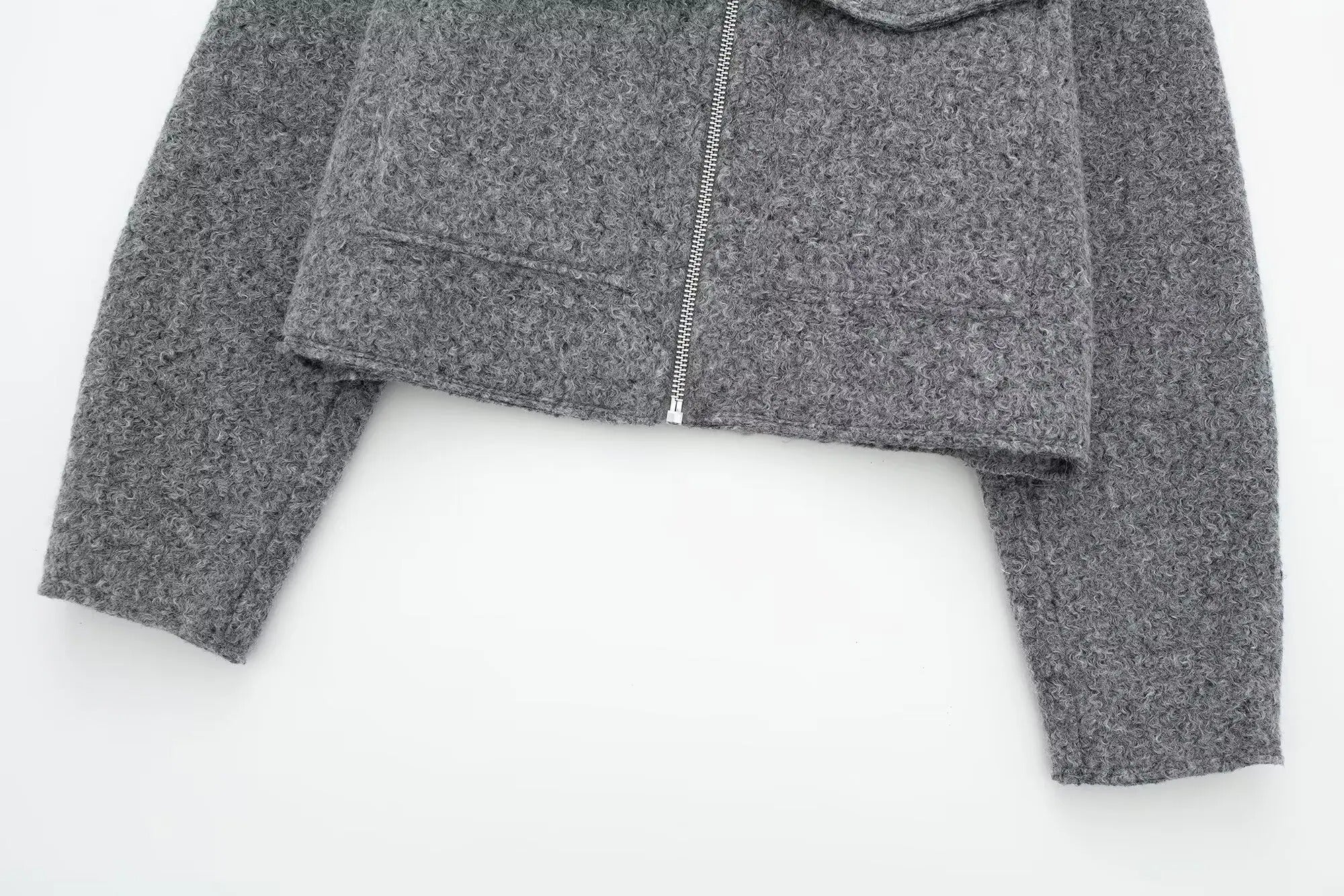 Heritage Wool-Cropped Fleece Jacket