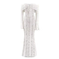 Monaco Draped Off-Shoulder Gown