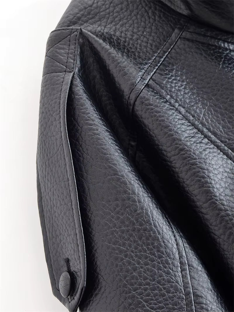 Kensington Pebbled Moto Jacket