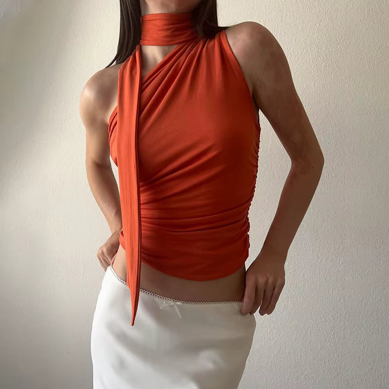 Capri Open-Back Halterneck Top