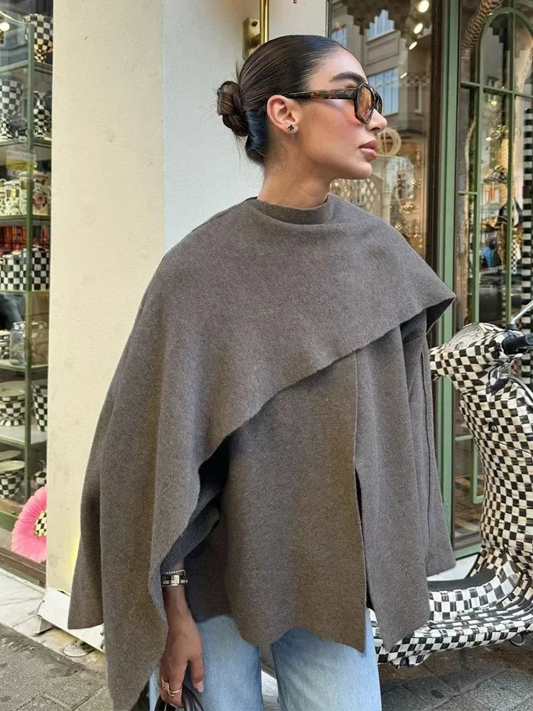 Araminta Draped Cape Knit
