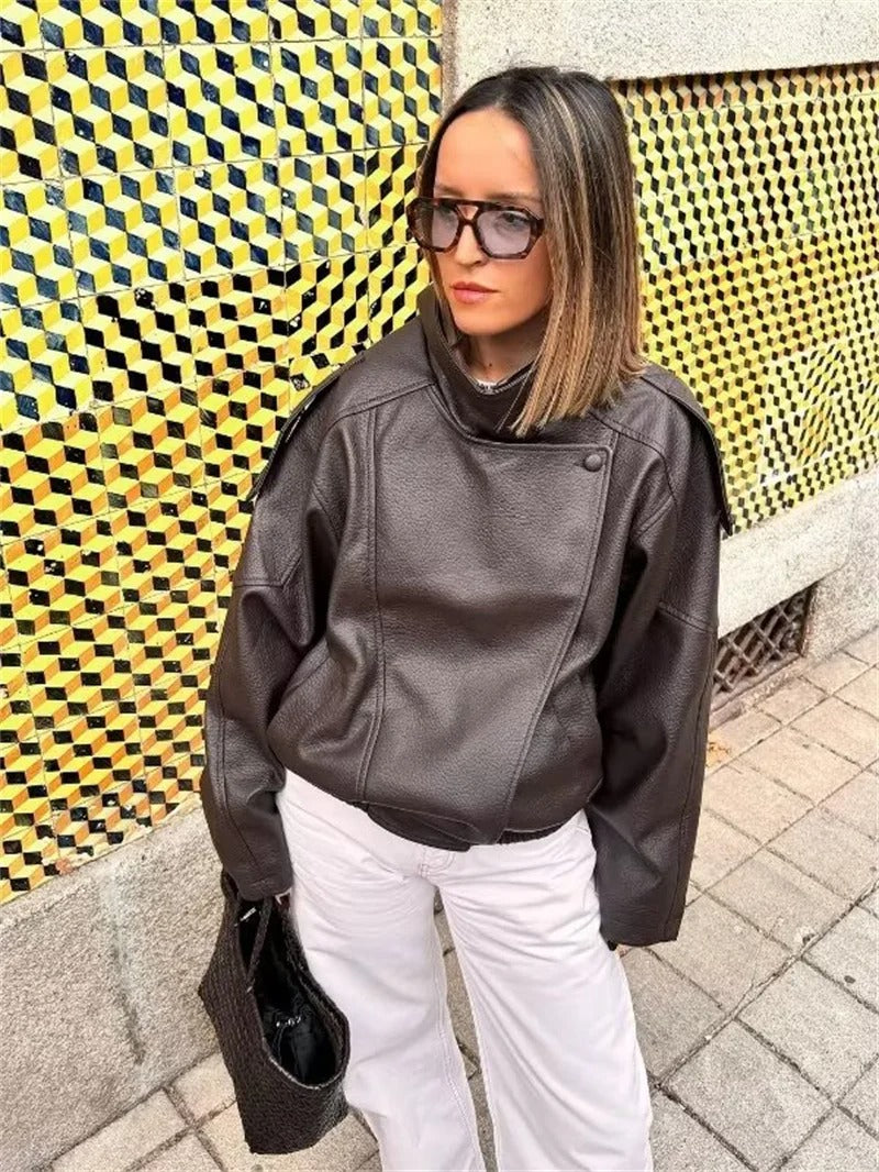 Kensington Pebbled Moto Jacket