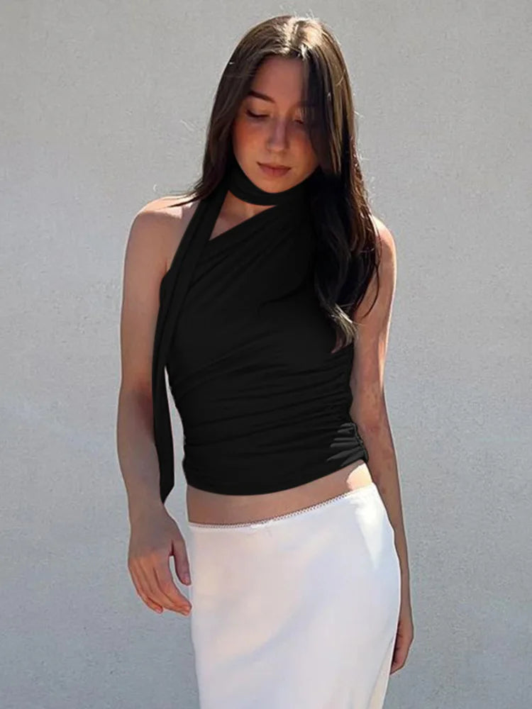 Capri Open-Back Halterneck Top