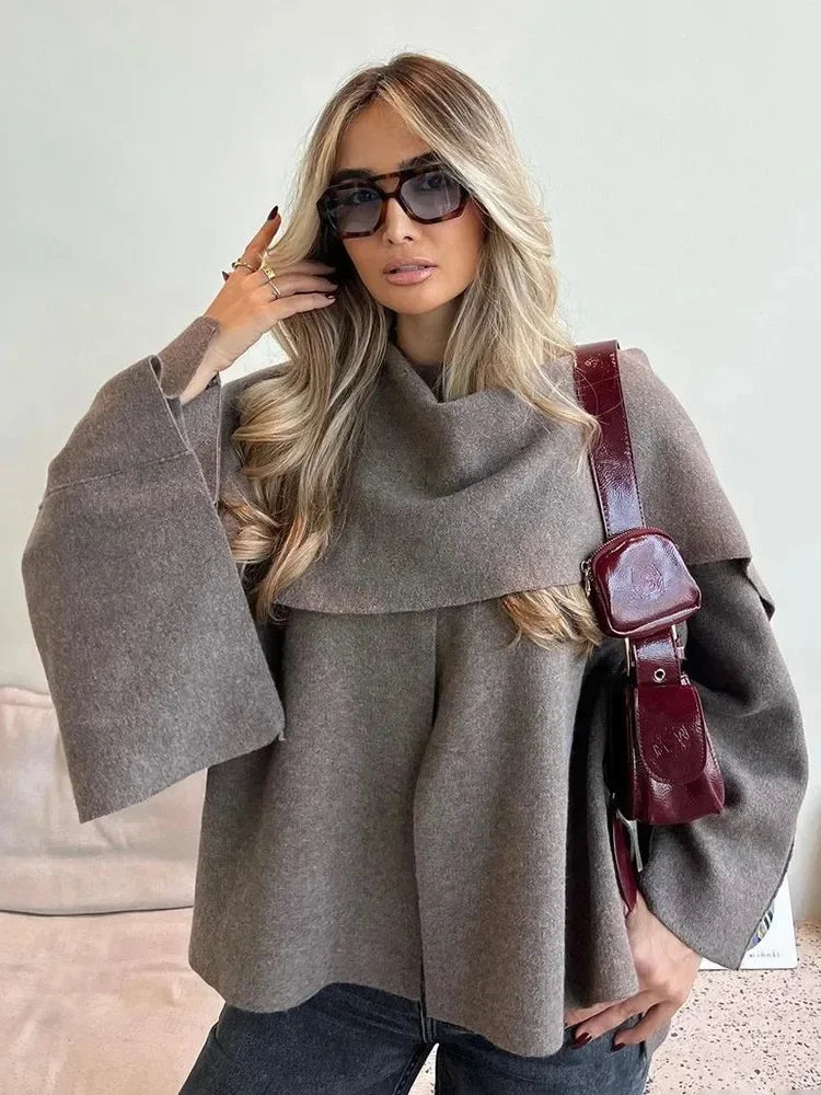 Araminta Draped Cape Knit