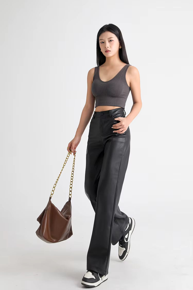 Aldwych Thermal Leather Trousers