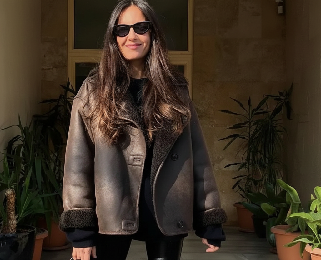 Soho Shearling Oversized Bomber