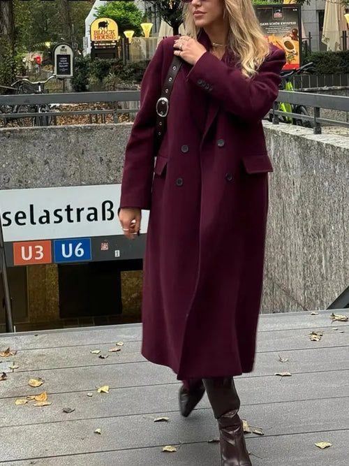 Kensington Burgundy Tailored Coat
