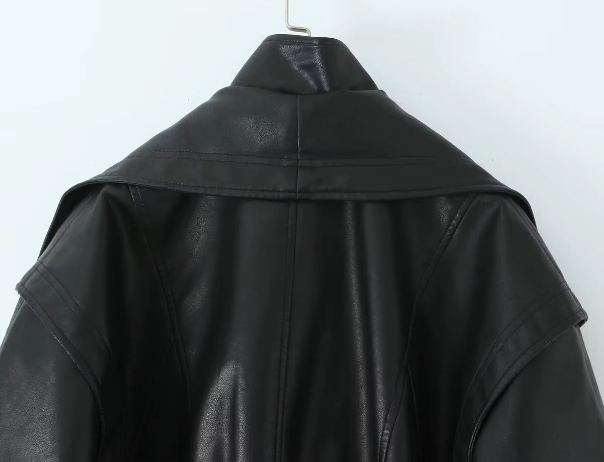 Soho Oversized Vintage Moto Jacket