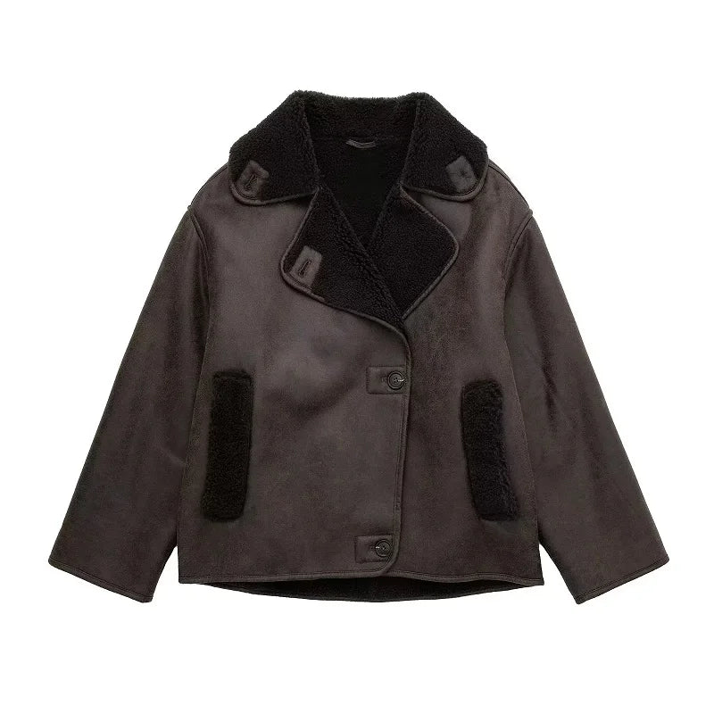 Soho Shearling Oversized Bomber