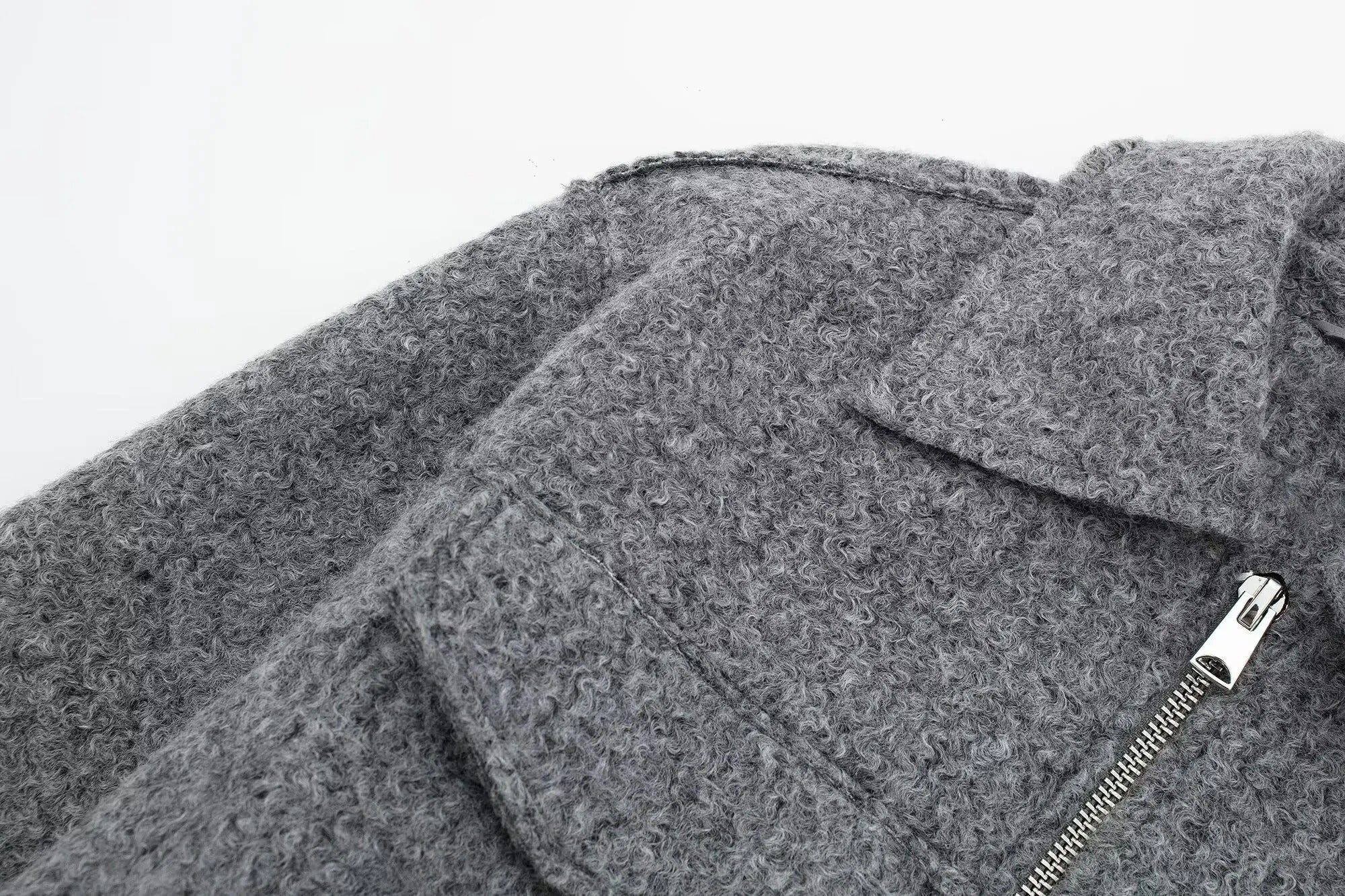 Heritage Wool-Cropped Fleece Jacket