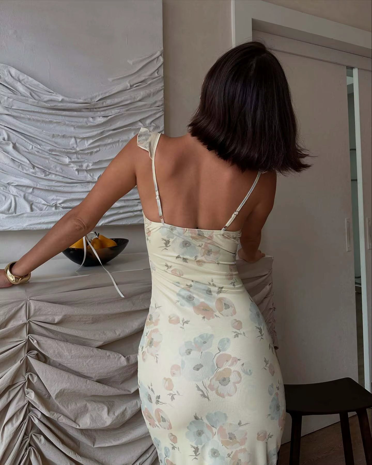 Capri Lumière Sheer Maxi Dress