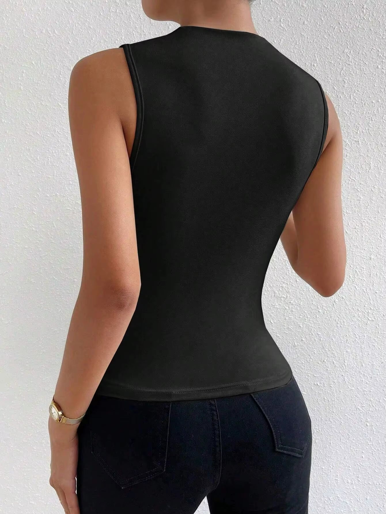 Chelsea Draped High-Neck Top